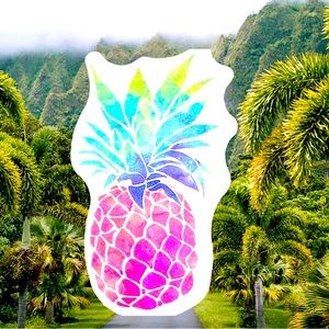 PINEAPPLE Hawaii Aloha State Ohana Shaka Travel 808 Samoan Love Single Sticker